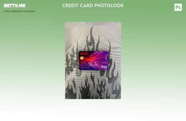 модерен стил Јужна Кореја BNK банка виза класичен шаблон за фотографски изглед н